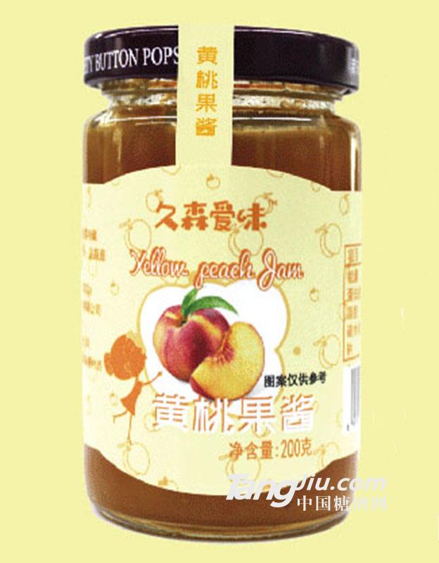久森爱味天然大果粒黄桃果酱200g