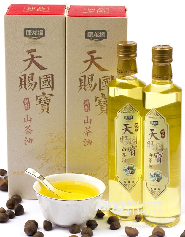 康龙缘山茶油天赐国宝礼盒500ml