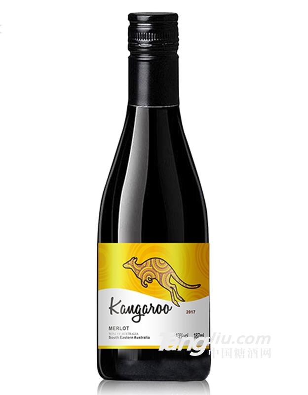 13°姆隆袋鼠美乐干红葡萄酒187ml