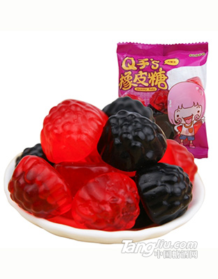 怡可诺黑加仑大莓子水果味橡皮糖