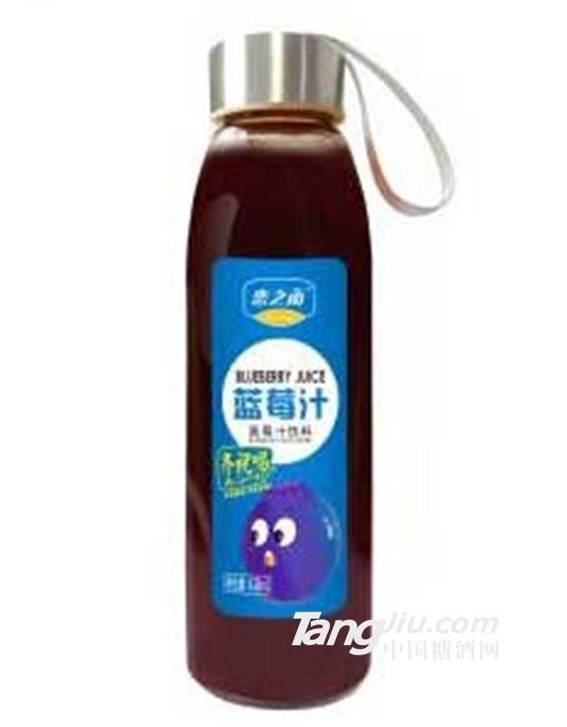 恋之雨玻璃瓶蓝莓汁饮料418ml