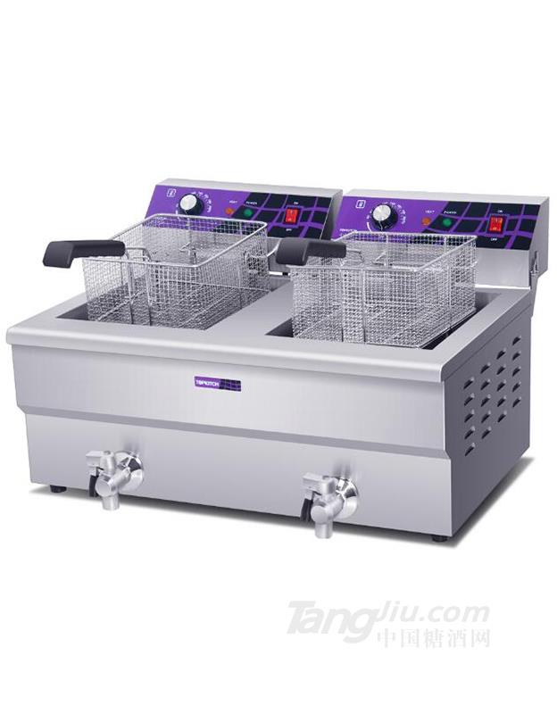 供应电炸炉双缸双筛38L加工设备