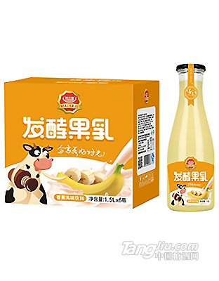 粒汁健发酵果乳香蕉乳味饮料1.5LX6瓶