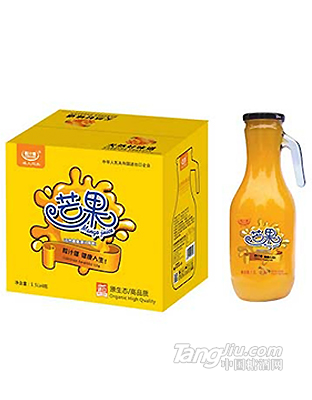 粒汁健芒果果汁饮料原汁原味1.5L