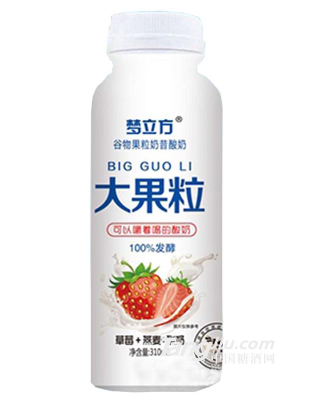 梦立方大果粒奶昔草莓+燕麦+酸奶310ml