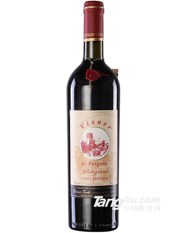 意大利红酒进口 葡萄酒樱桃红酒750ml