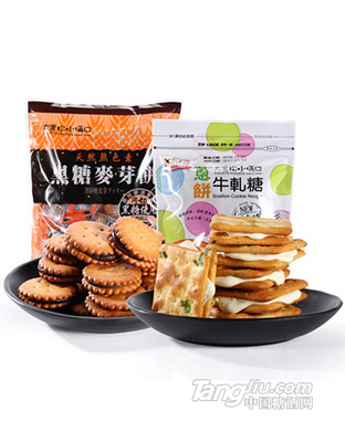 黑糖麦芽夹心牛扎饼干600g