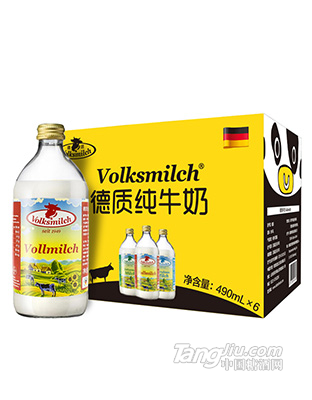 德质全脂牛奶纯牛奶490ml