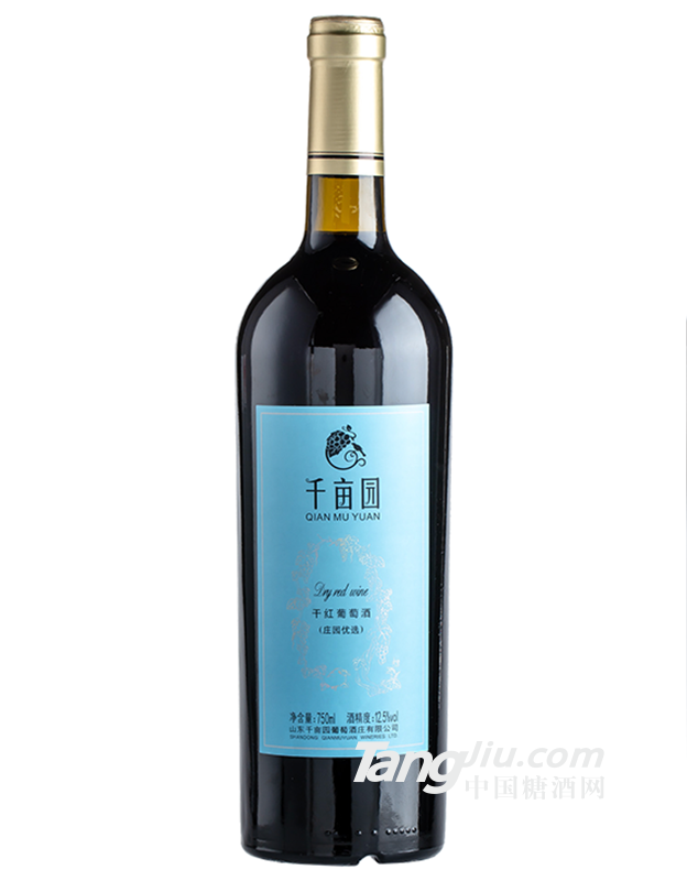 12.5°千亩园庄园优选干红葡萄酒750ml