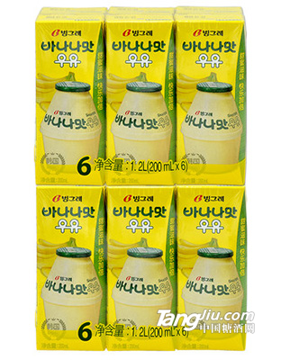 宾格瑞 香蕉味牛奶-200ml