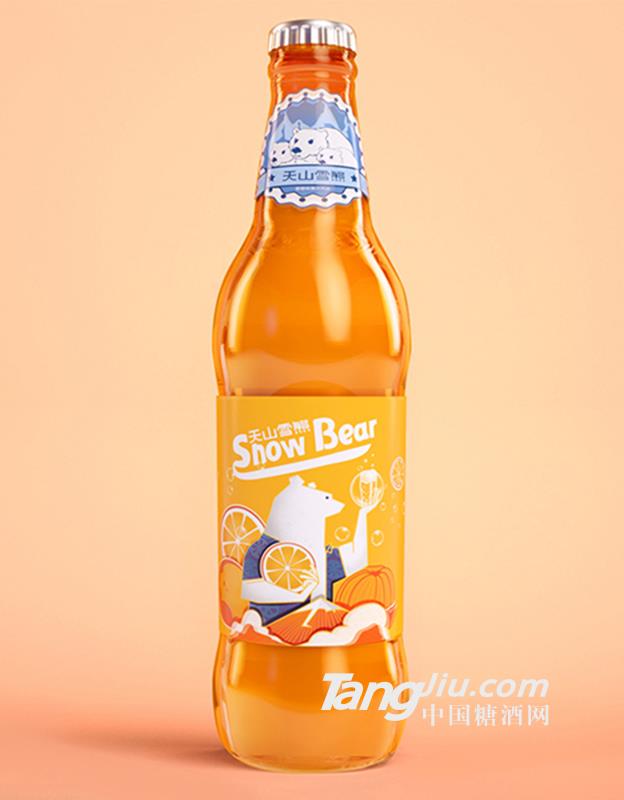 天山雪熊香橙味果汁汽水500ml
