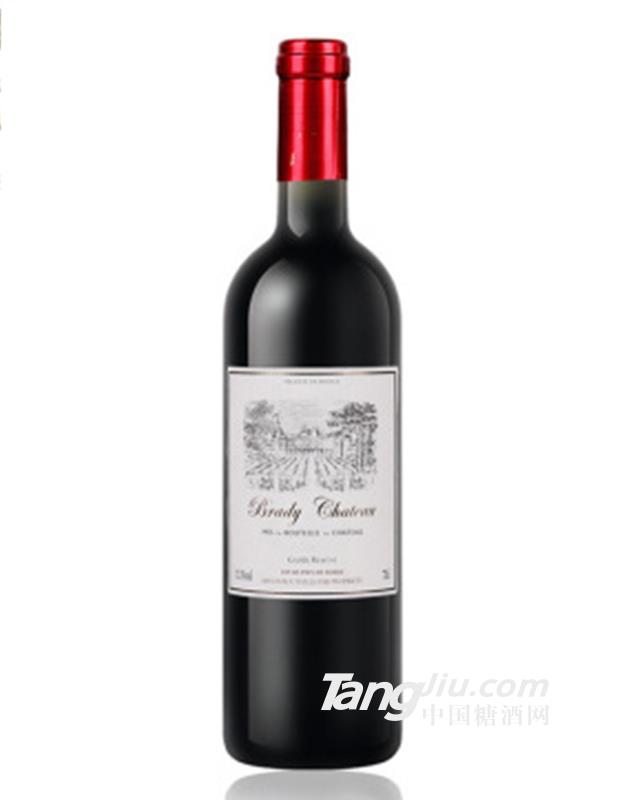 法国红酒布兰迪城堡干红原酒进口-750ml