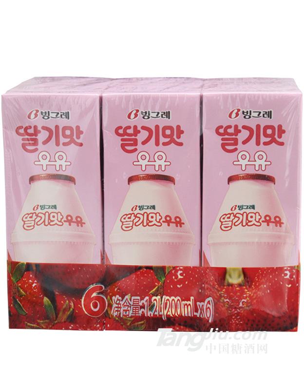 进口宾格瑞牛奶饮料草莓味