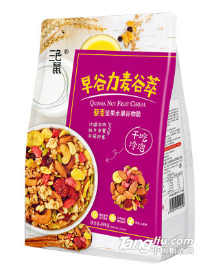 三色鼠藜麦坚果水果谷物脆800g
