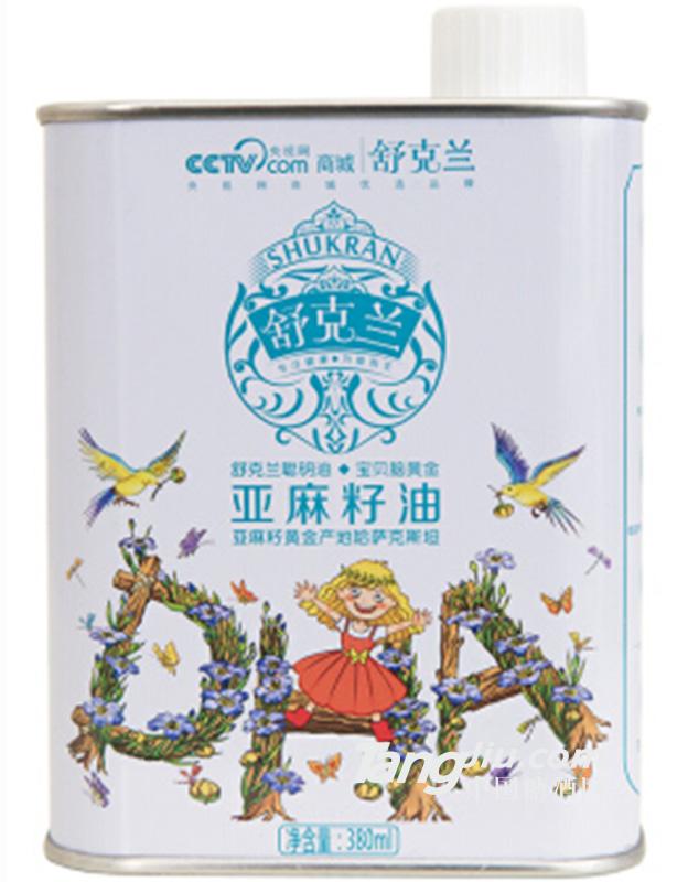 舒克兰聪明油哈萨克斯坦进口纯亚麻籽油380ML