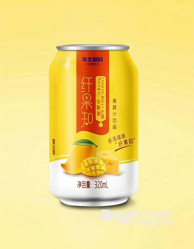 纤果知乳酸菌芝士芒果汁320ml