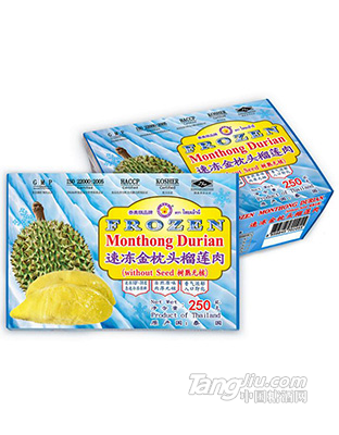 泰国进口冷冻金枕头榴莲肉250g