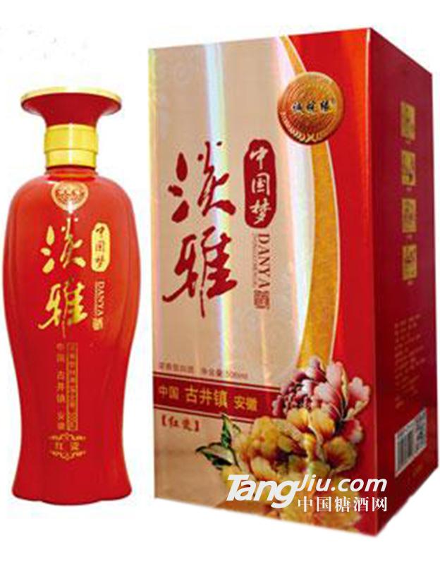中国梦酒淡雅红瓷