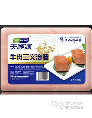 天顺源牛肉三文治肠400g