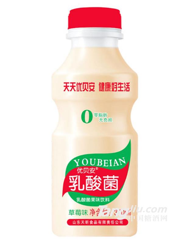 优贝安乳酸菌饮品草莓味340ml