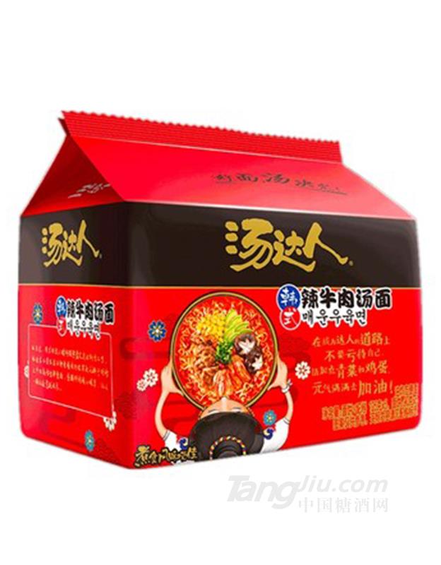 汤达人韩式辣牛肉面125g_5袋