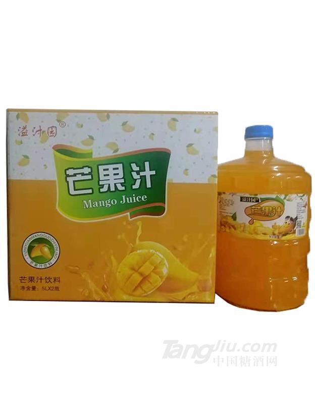 溢汁园芒果汁饮料5L×2瓶