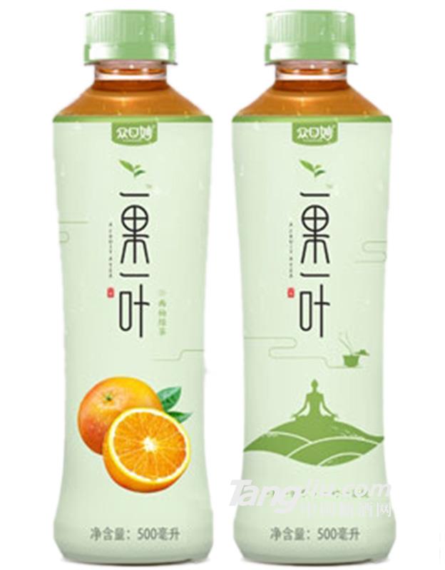 众口妙一果一叶西柚绿茶500ml