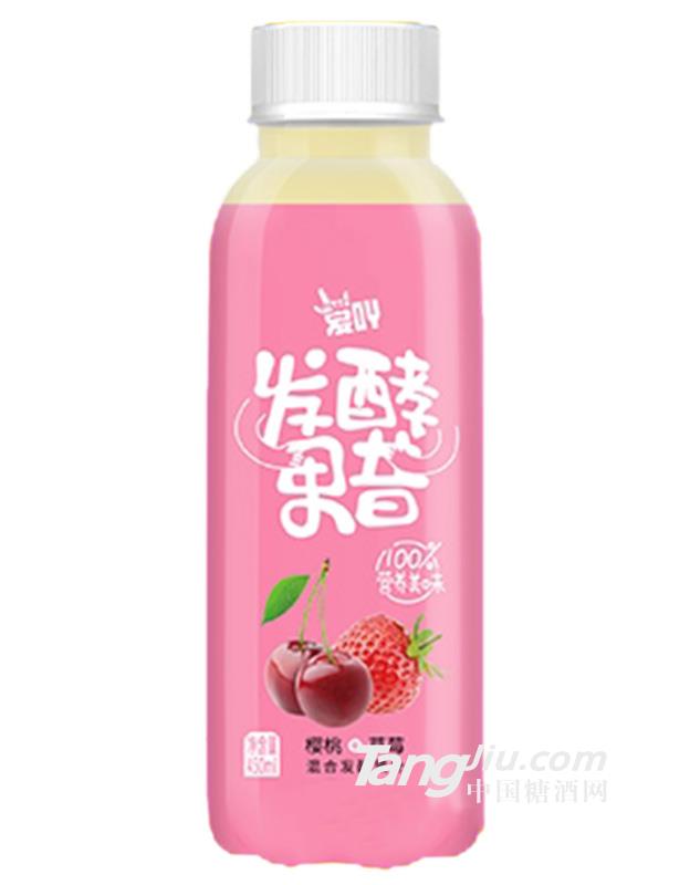 爱吖发酵果昔樱桃+草莓450ml