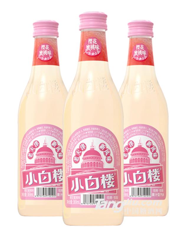 小白楼果汁汽水樱花蜜桃味369ml