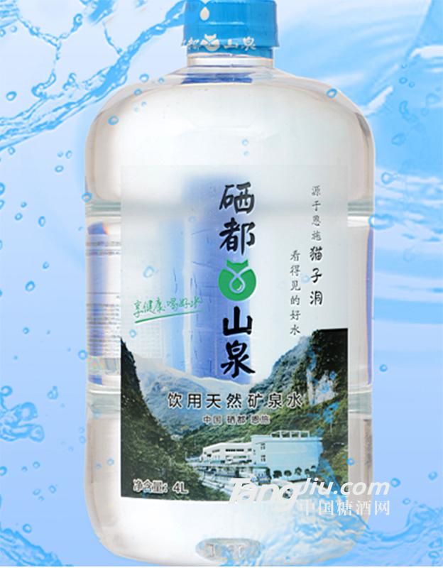 硒都山泉桶装水4L