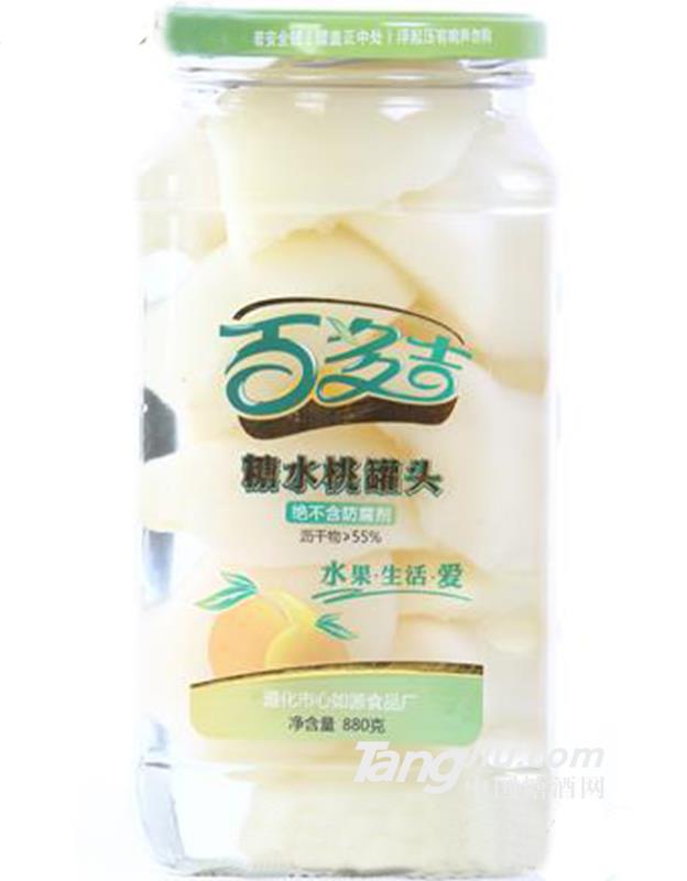 百多吉糖水桃罐头 880g