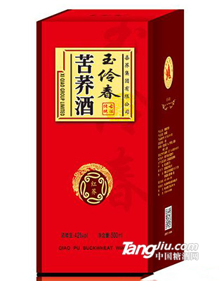 玉伶春苦荞酒红荞42度500ml