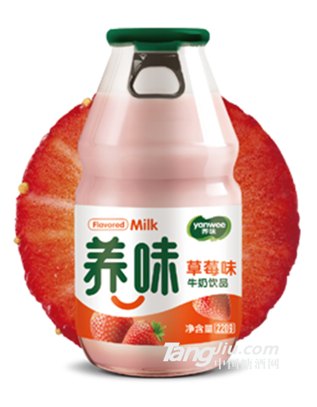 养味牛奶饮品草莓味220g