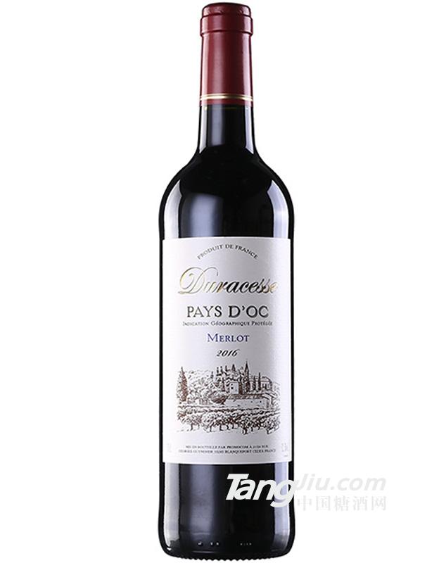 法国杜卡斯美乐红葡萄酒750ml