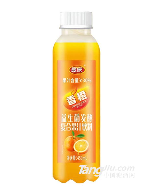 壹家香橙益生菌发酵复合果汁饮料450ml