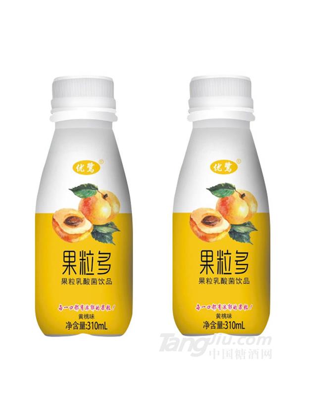 优鹭果粒多果粒乳酸菌饮品黄桃味310ml