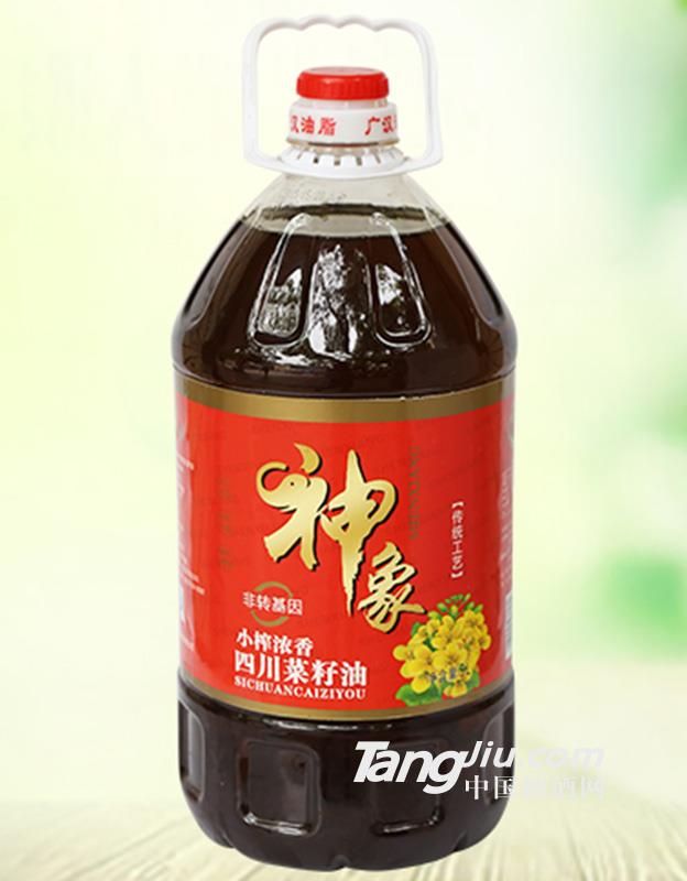 神象小榨浓香四川菜籽油-5L