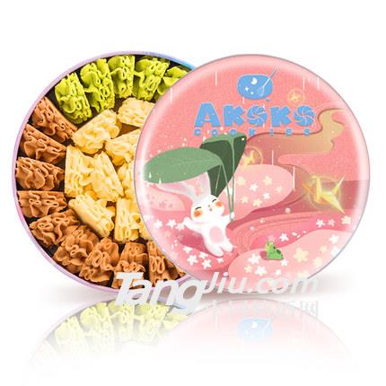 AKOKO曲奇饼干经典铁盒云顶小花曲奇-560g