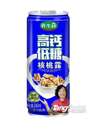 养生冠高钙低糖核桃露复合蛋白饮料