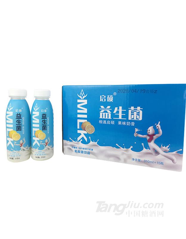 启硕益生菌奶昔柠檬味310ml