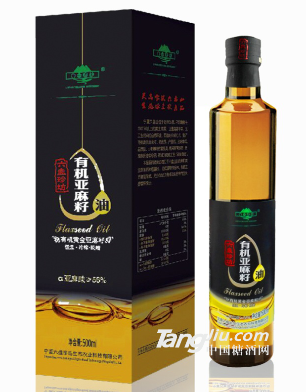 六盘珍坊有机黄金亚麻籽油500ml