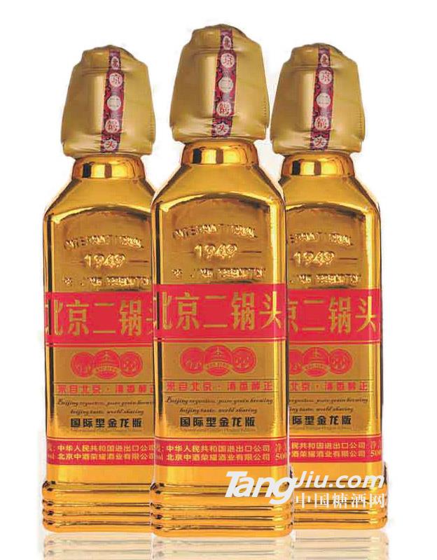 42°北京二锅头出口型小方瓶（金龙版）-500mlx12