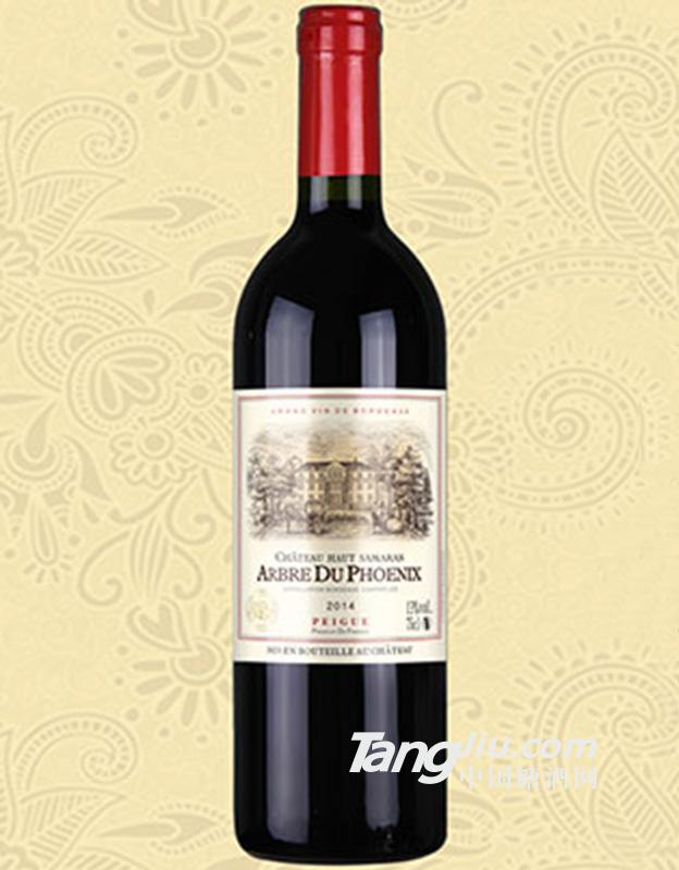13度 梧桐堡.柏歌2014干红葡萄酒 750ml