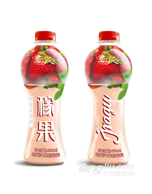 稼果草莓汁果粒饮料450ml