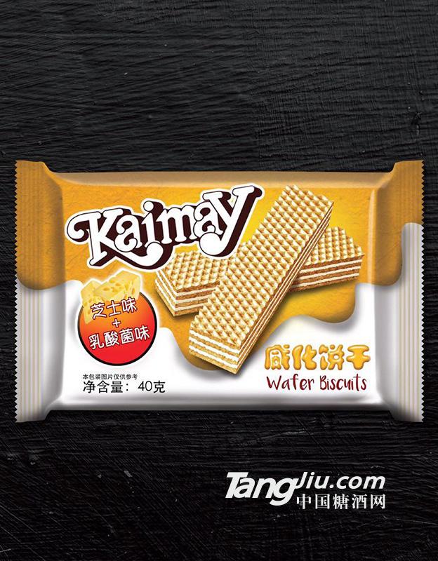 kaimay芝士味+乳酸菌味威化饼干40g