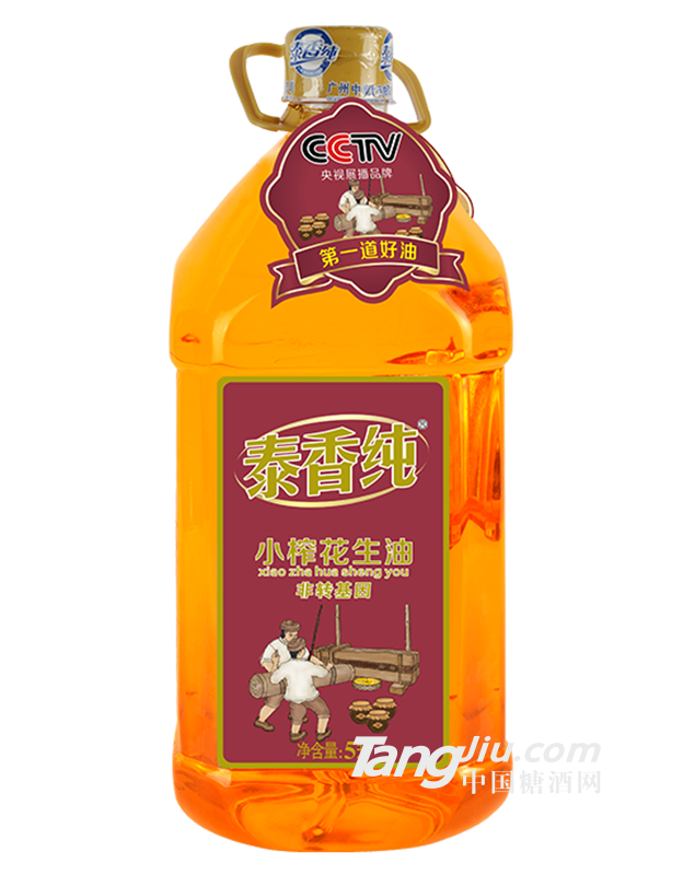 泰香纯小榨花生油5L