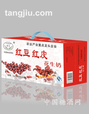 祥菊红豆红皮花生奶箱装