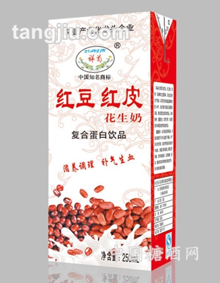 祥菊红豆红皮花生奶250ml
