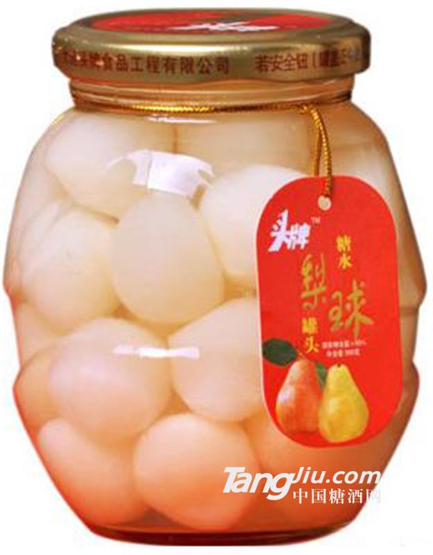 头牌糖水梨球罐头390g
