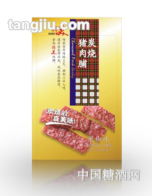 真美炭烧猪肉脯黑椒味100g